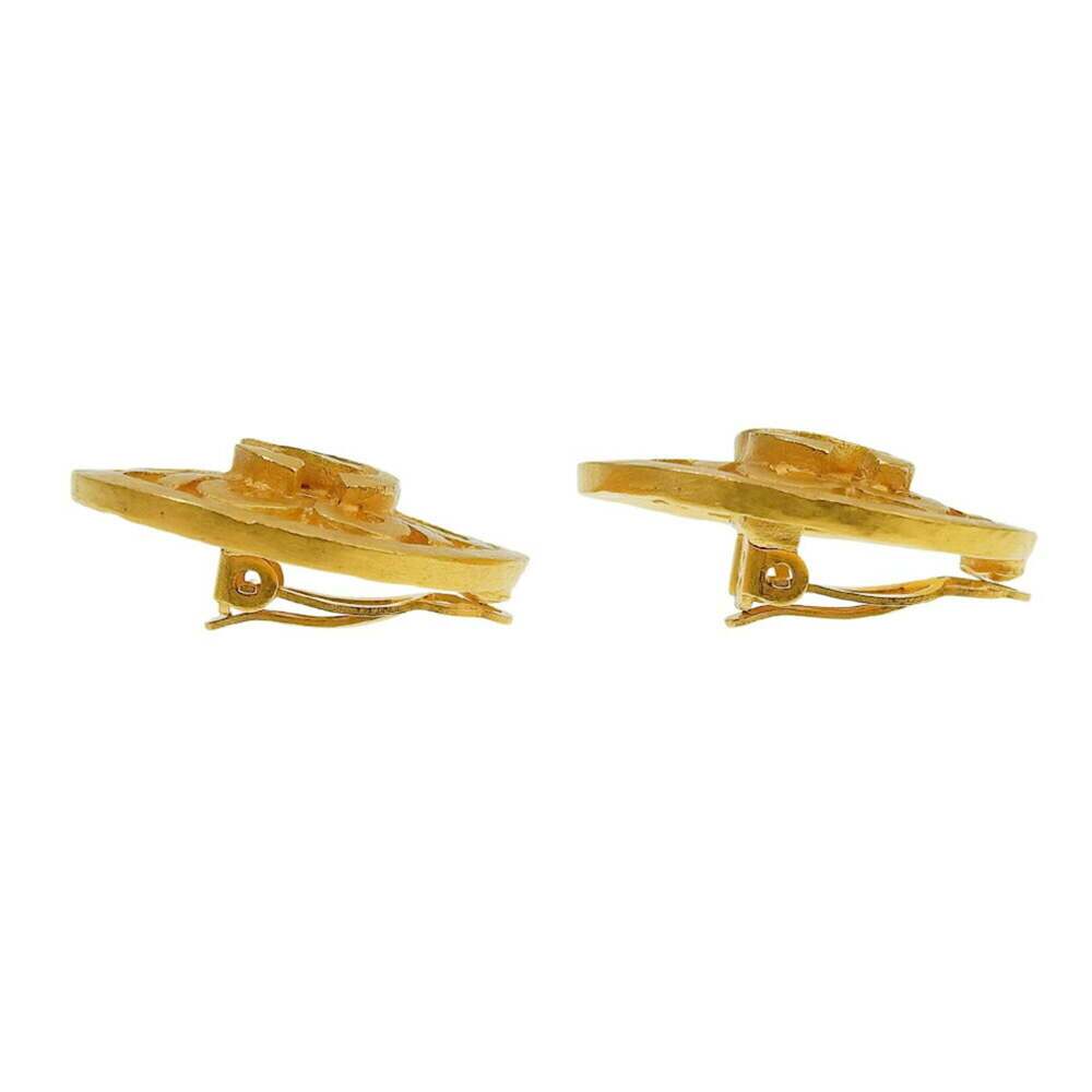 CHANEL Gold Logo Earrings - Picture 4 of 8